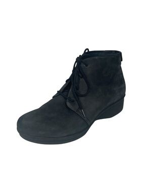 Dansko Lucille Ankle Chukka Boots Size 39 9 Black Nubuck Leather Booties